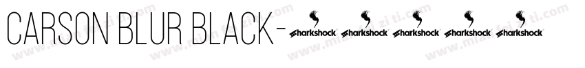 Carson Blur Black字体转换